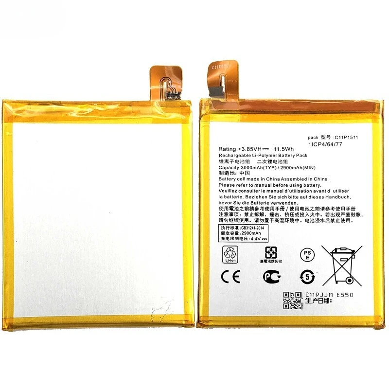 C11P1511 for ASUS Zenfone 3 5.5/ZF3 5.5 Mobile Phone Battery High Quality High Capacity Battery Replacement Bateria Grade A Cel