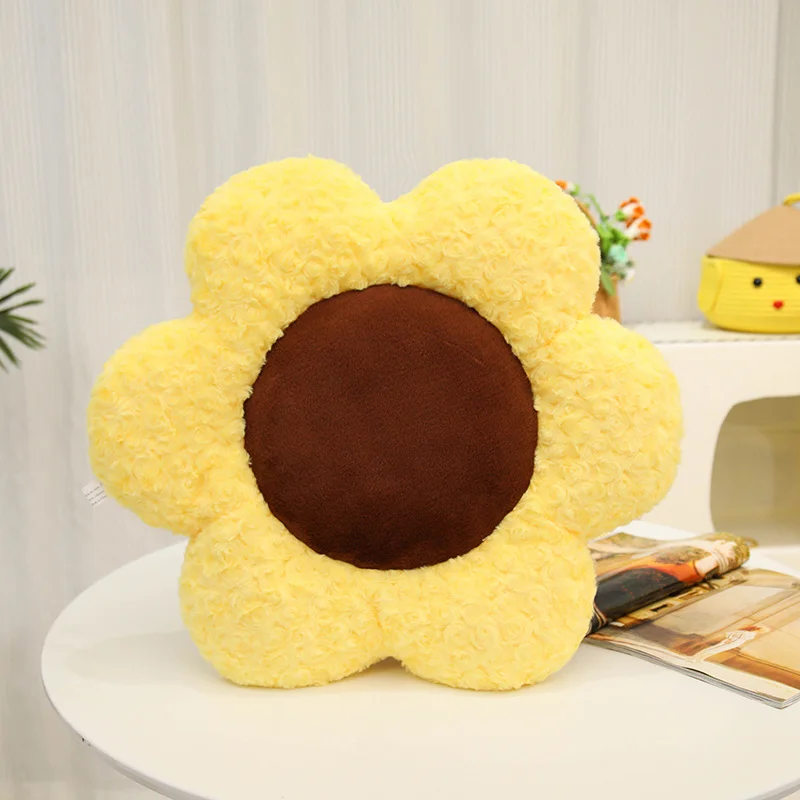 50cm New Sunflower Plush Toy Fun Bee Sunflower Stuffed Pillow Beautiful Flower Decorative Plant Plush Cushion Birthday Present