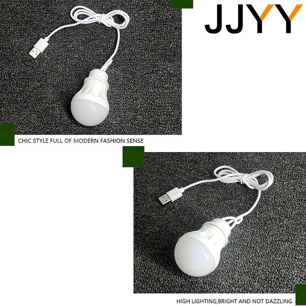 Lampu Camping Portabel LED USB Bulb Power Bank 100/240CM Lampu Tenda Peralatan Hiking 5V Lampu Luar Ruangan