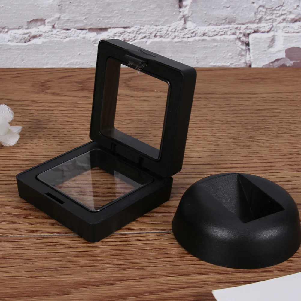 5pcs Commemorative Coin Display Case Premium Pp Material Tabletop Holder For Coins Decorative Home Office Ornament