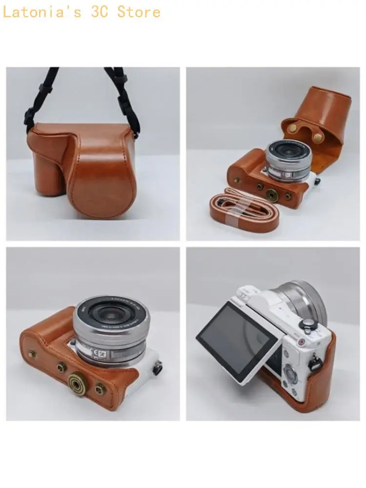 Leather Camera Housing Drop Prevention Easy Maintenance Carrying Solution Protective Cover Travel Friendly for A5000 X3UB