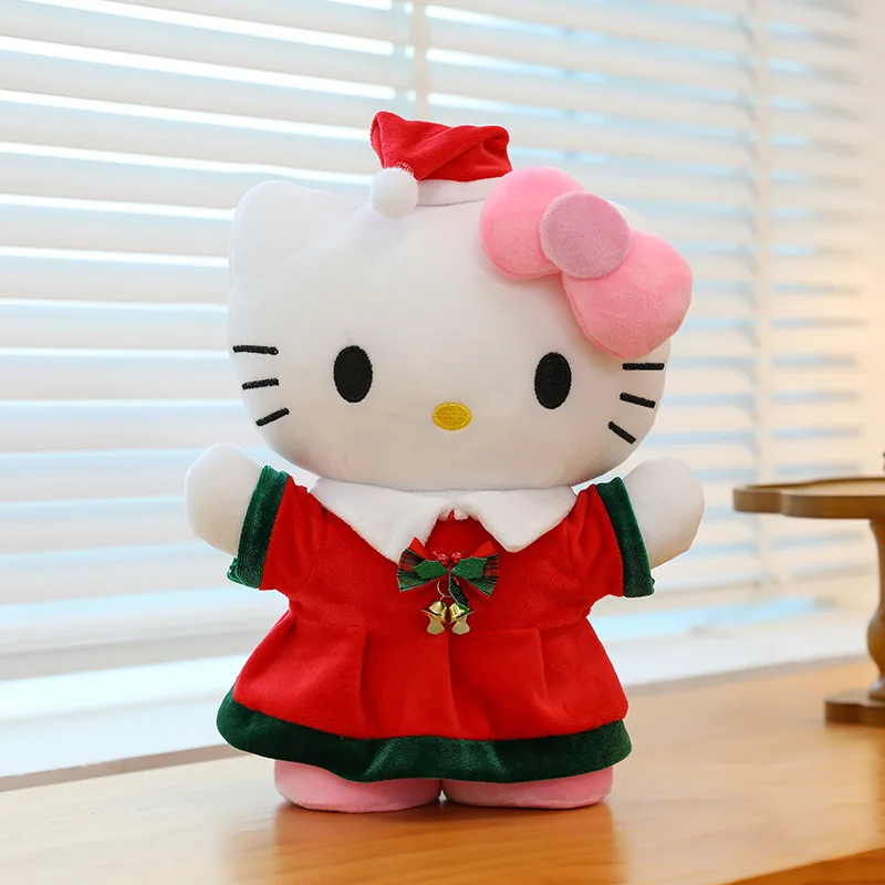 35CM Christmas Kawaii Kuromi Hello Kitty Melody Cinnamorol Pochacco Soft Plush Stuffed Toys Sanrio Animals Christmas Kids Gifts