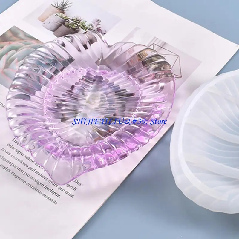 E21F Fruit Dish Epoxy Resin Molds DIY Jewelry Plate Casting Mold for Storage Decor