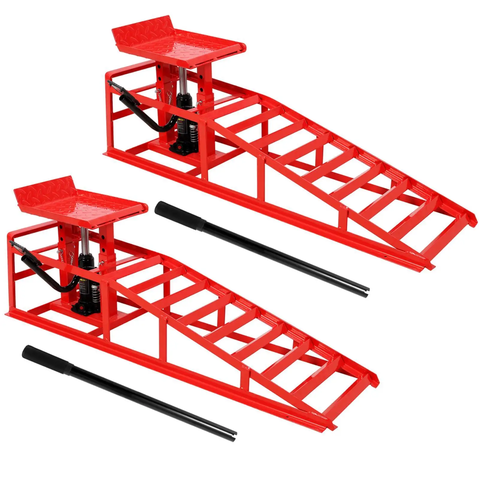 

Red Steel Hydraulic Service Ramp Robust Truck Car Lift Frame for Easy Installation and Vehicle Repair