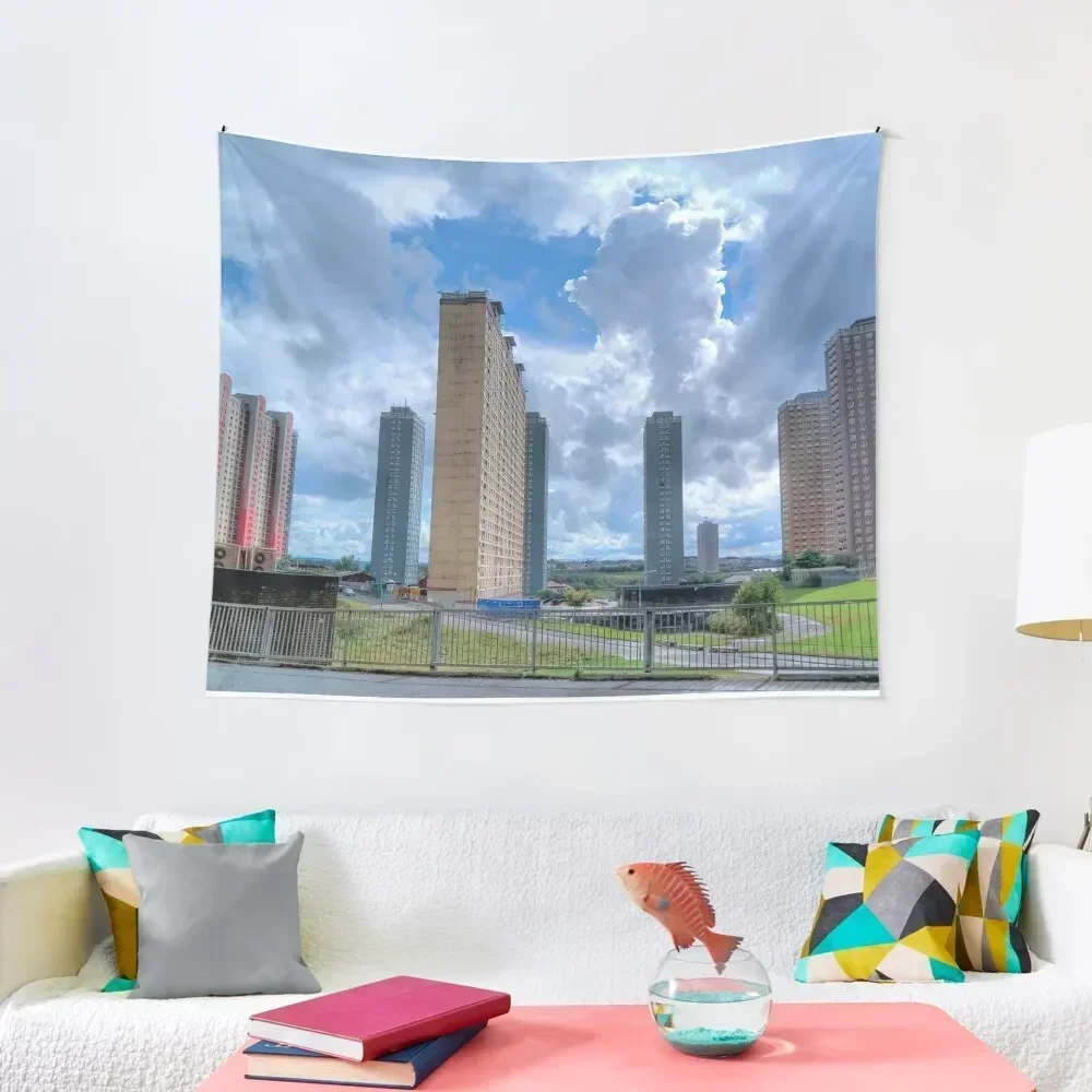 

Glasgow The Red Road Flats Tapestry Nordic Home Decor Room Decorating Aesthetic Tapestry