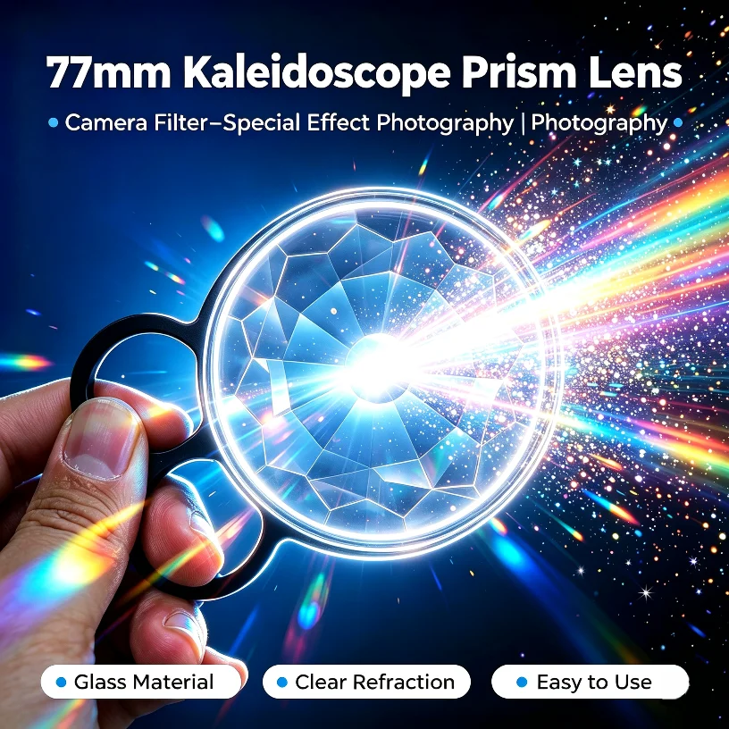 77MM Hand Swirl Prism Special Effects Lens Filter for Camera for Portrait Landscape Photography canon STAR ND mobile phone