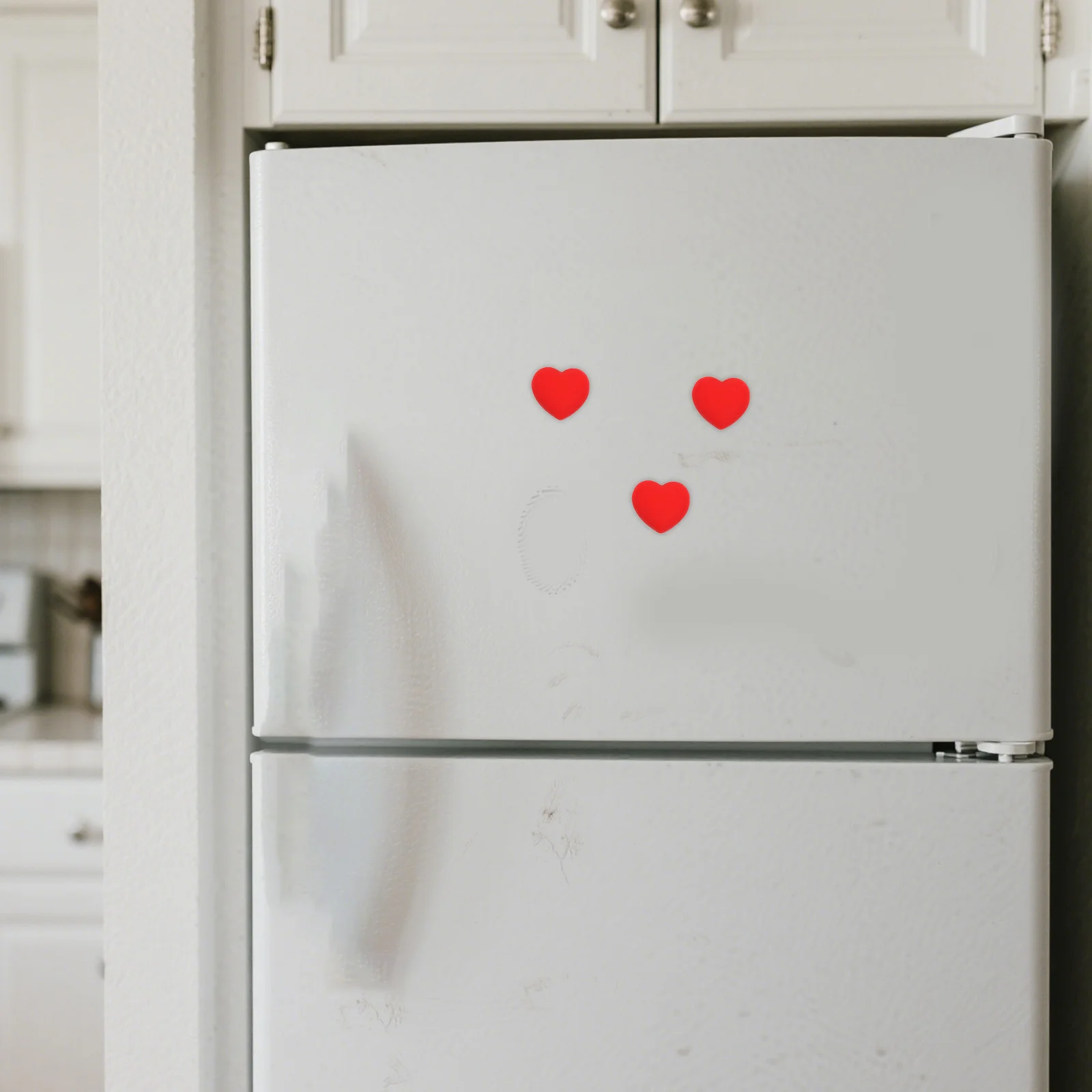 

12Pcs Heart Shaped Whiteboard Refrigerator Magnets Red Decorative Fridge Stickers Mini Magnets for Office Cubicle Locker Storage