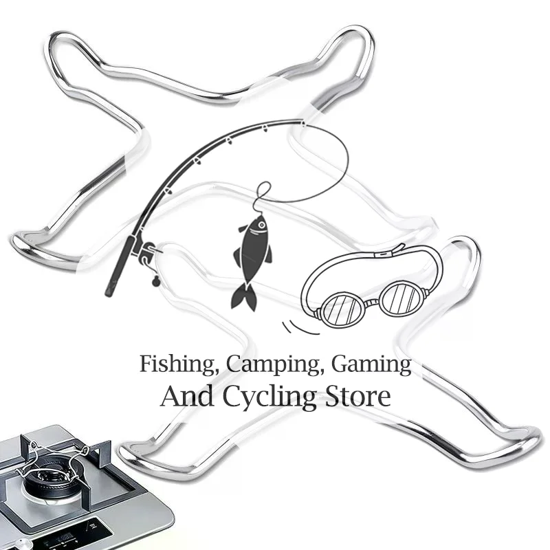 1pcs Gas Stove Support Stand, Stainless Steel Stand, Camping Iron Stove Ring, Heat Diffuser, Small Pot Stand, Kitchen Cooking
