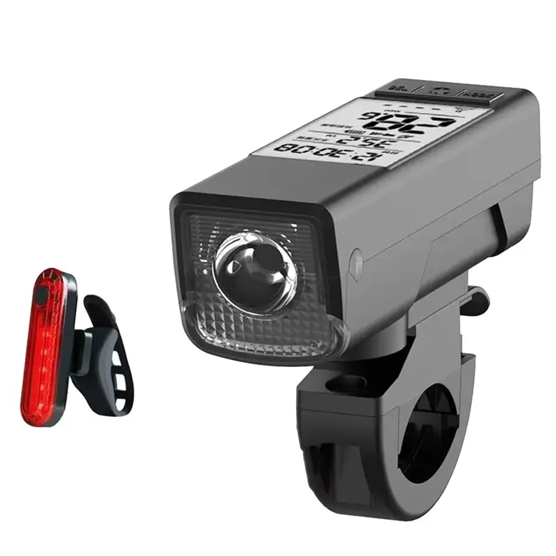 

FSTE-GPS Bicycle Front Light With Horn 3 In 1 Wireless Bicycle Computer GPS Bike Speedometer Headlight Bike Flashlight