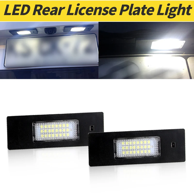 

2PCS LED License Number Plate Lamp Car Light White For BMW 1 Series E81 E87 E63 E64 M6 E85 E86 Z4 F12 F13 F20 K48 MINI R60 R61