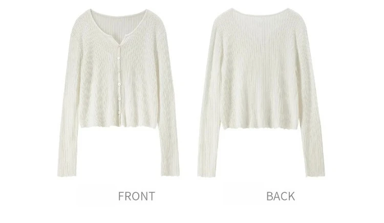 SENTUBILA Damen-Strickjacke mit Lochmuster 2026 Frühling Langarm-Strickoberteil für Frauen Wollmischung Slim Fit Strickware W61HE6033 – Detail 31