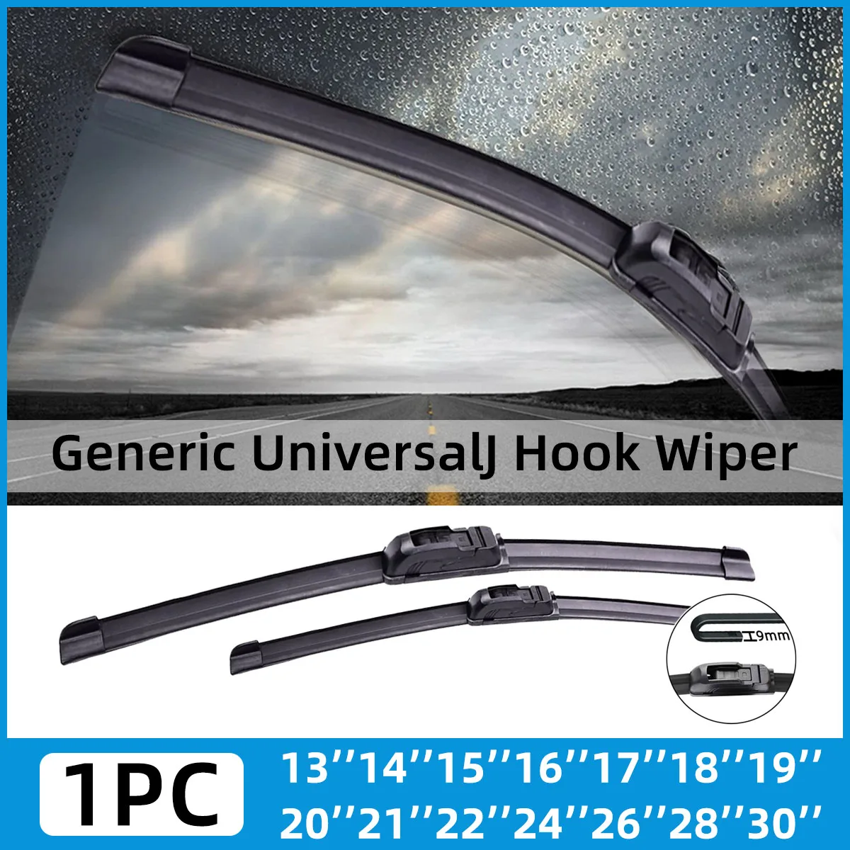 1PC Wiper Blades 13''-30'' Natural Rubber All-Weather High-Definition Stable And Durable Car Windshield Wipers Car Accessories