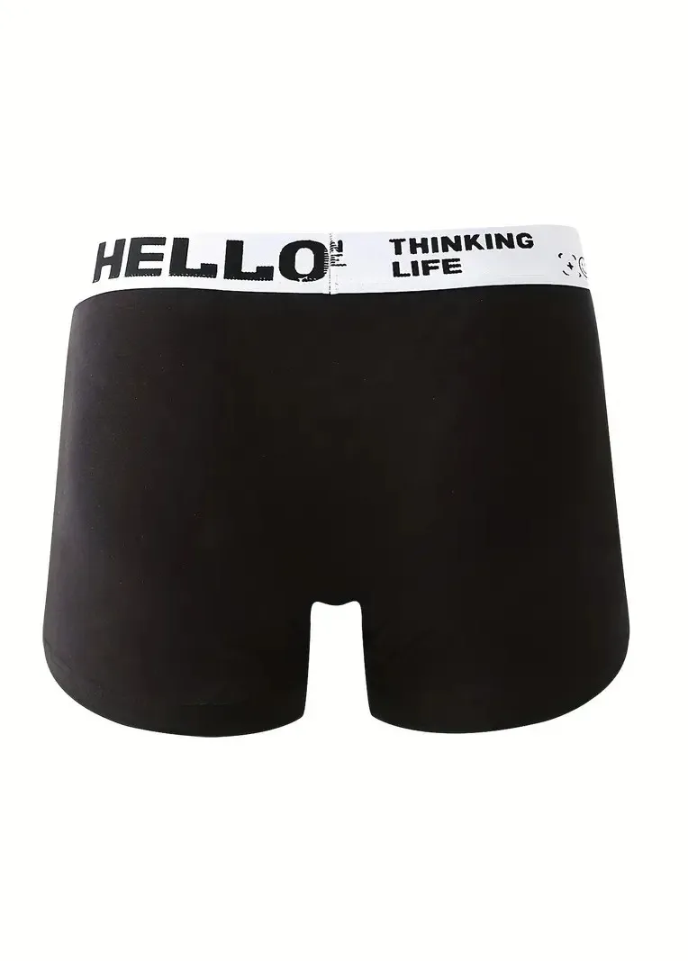 Boxers masculinos 95% algodão de 4 pacotes: cores modernas, respiráveis e de pele – suavidade amorosa, ajuste confortável para uso diário