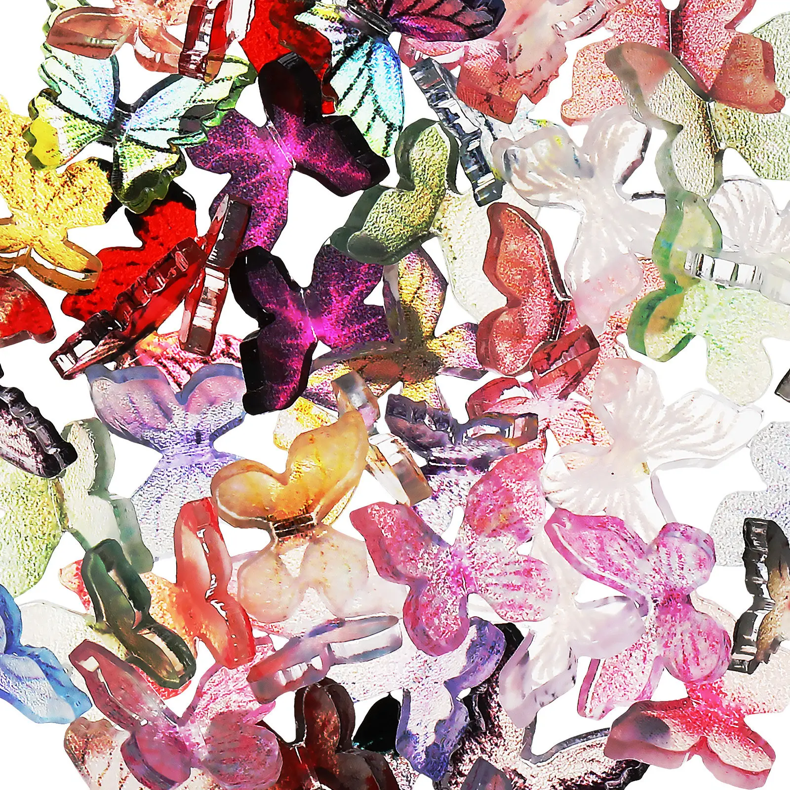 

50 шт. миниатюрных бабочек из смолы, маленькие декоративные бабочки для рукоделия, украшения для ногтей, декора тортов, миниатюрные украшения