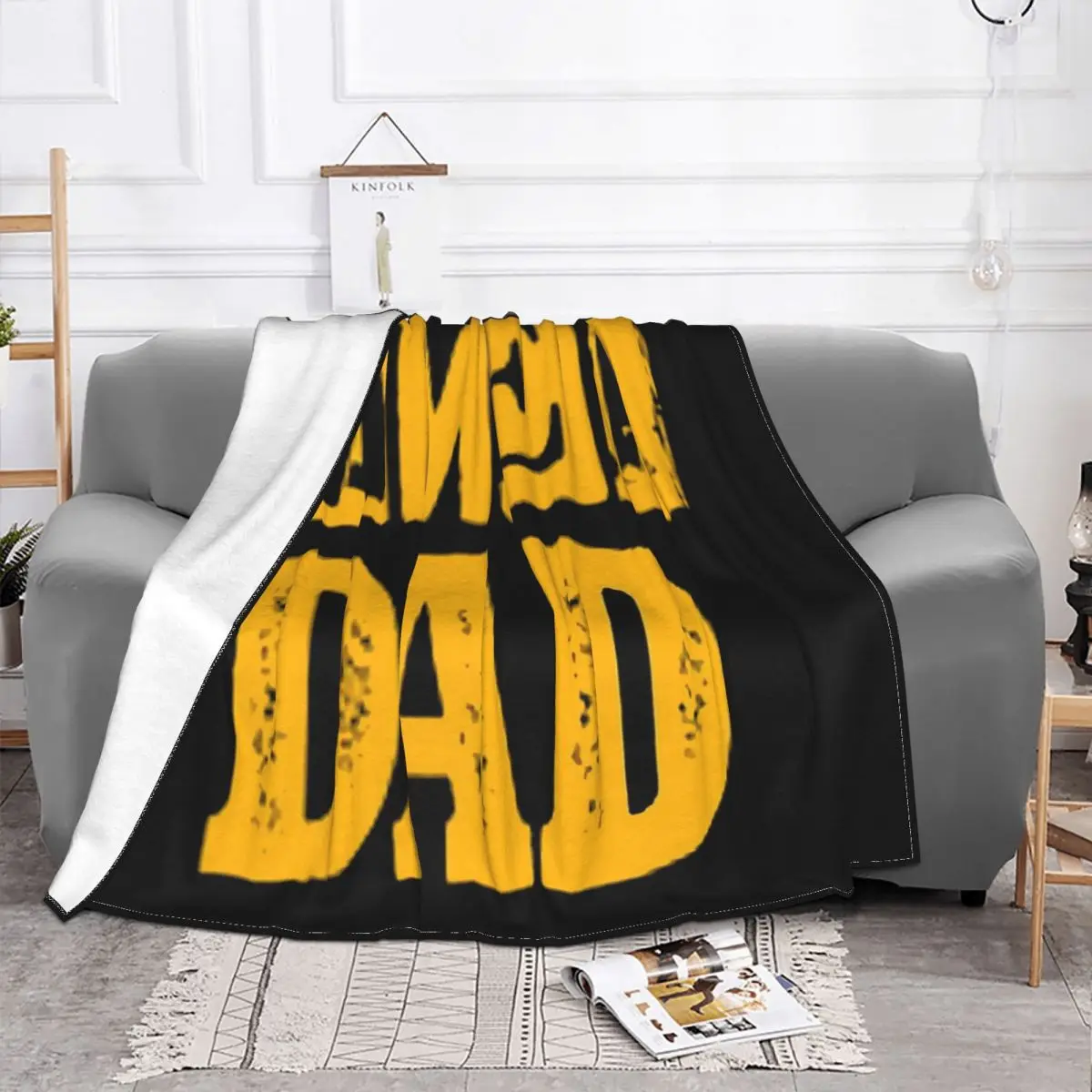 Manta de Gamer Dad para cama, colcha a cuadros, manta Kawaii, 135