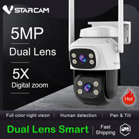 Vstarcam 5MP 5X Digital Zoom Dual Lens Wifi PTZ Camera Night Vision Dual Screen Outdoor Wifi Surveillance Home Security Cameras
