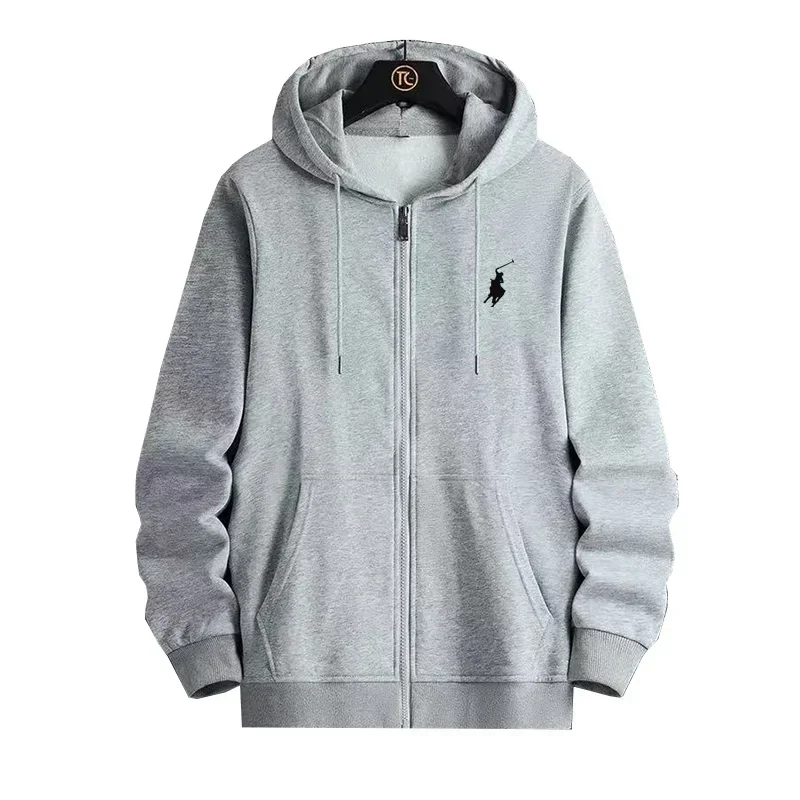 

Zipper sportswear men's autumn and winter hoodie set long sleeved hoodie jacket