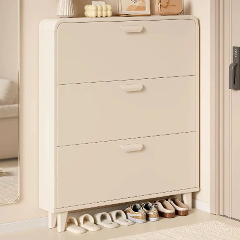 Wooden White Shoe Stand Shelves Cupboard Large Size Vertical Entrance Hall Shoe Cabinet Creative Zapatero Postmodern Furniture