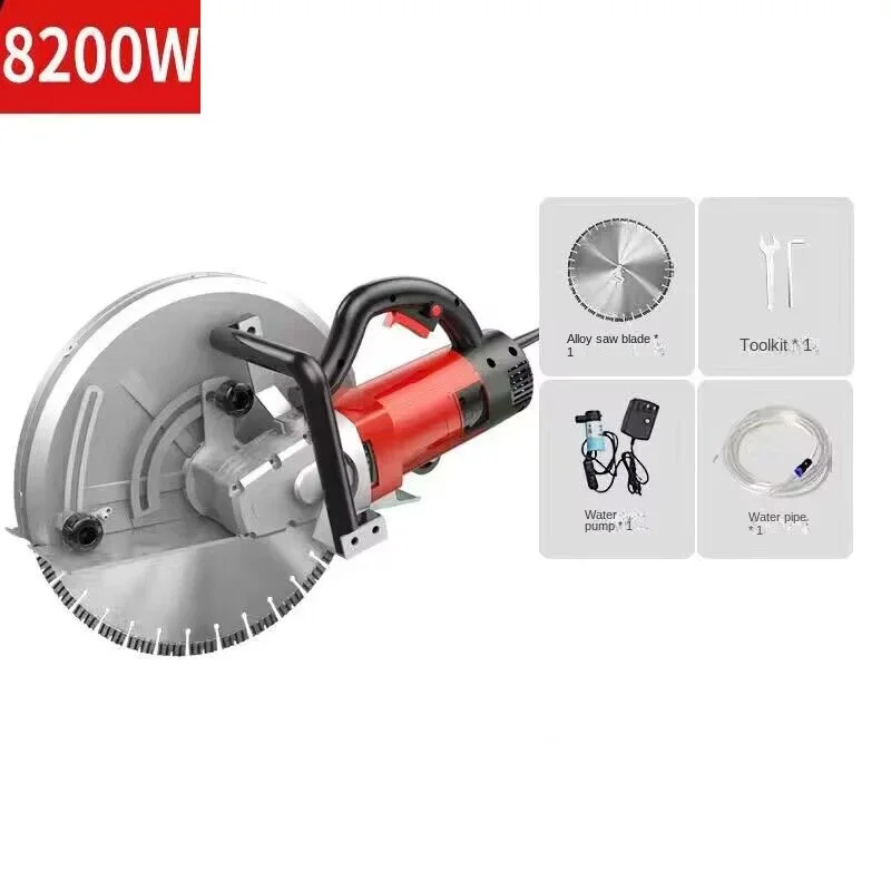 16Cm Large Wall Cutting Machine Reinforced Concrete Wall Slotting Machine Depth Handheld High Power Electric Slotting Machine