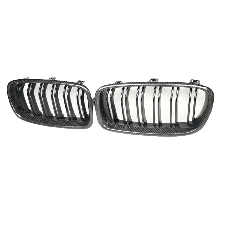 

F30 Real Carbon Fiber Double Line Grille For BMW 3 Series F30 F31 Sedan 320i 328i 330i 335i 2012-2018 Replacement Grille Mesh
