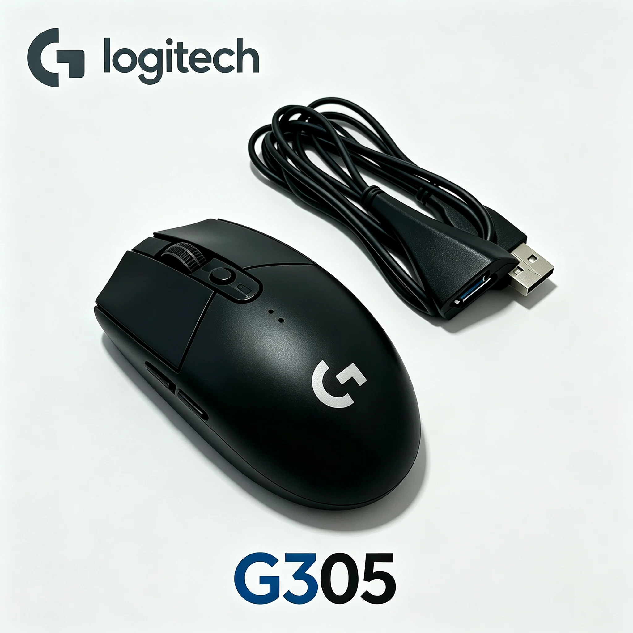 Logitech G305 LIGHTSPEED Gaming Mouse Kit With Transfer Adapter Cable Plug‑and‑Play Wireless Mice For Office Productivity E‑spor