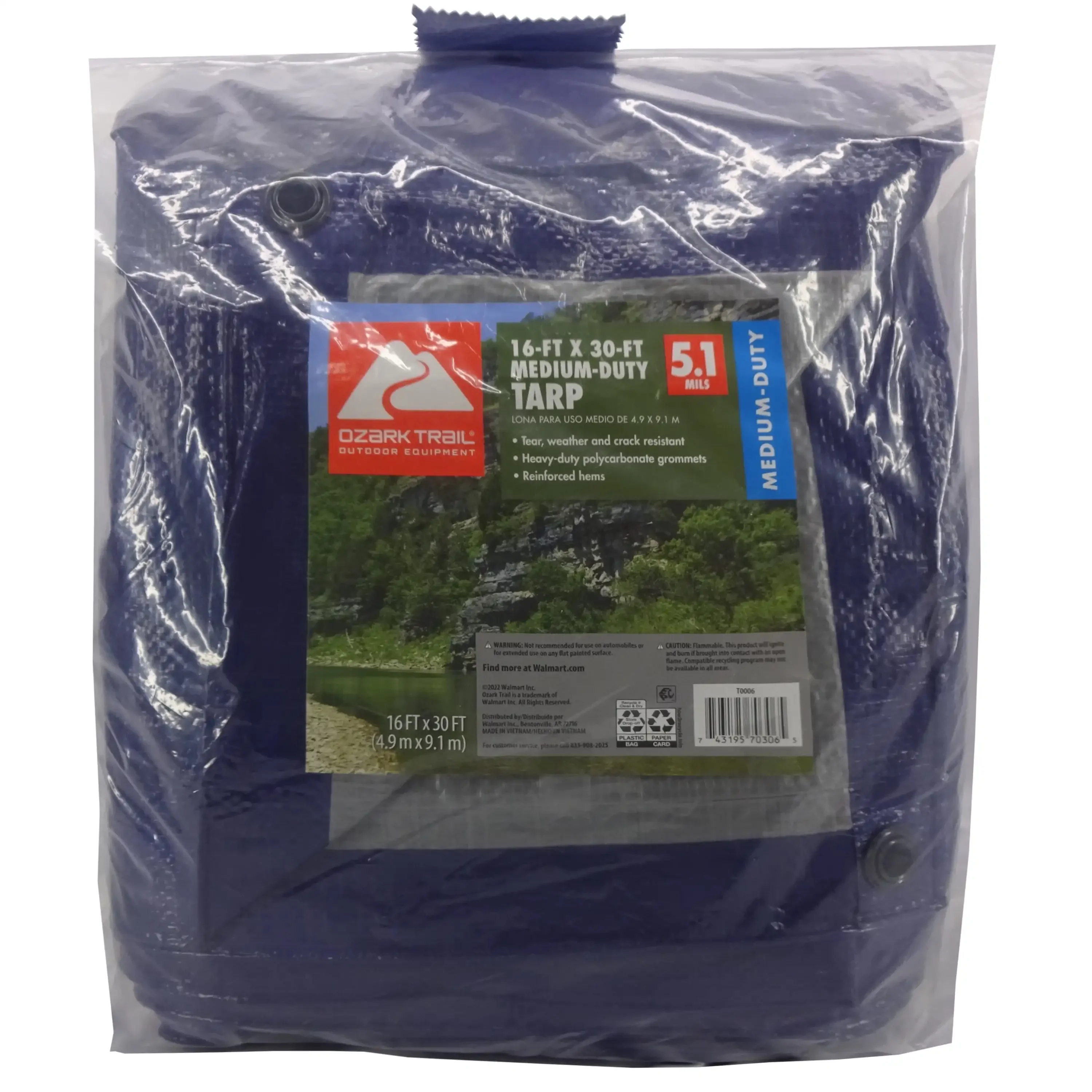 Mittelstufeplane, 16' x 30', Material PE