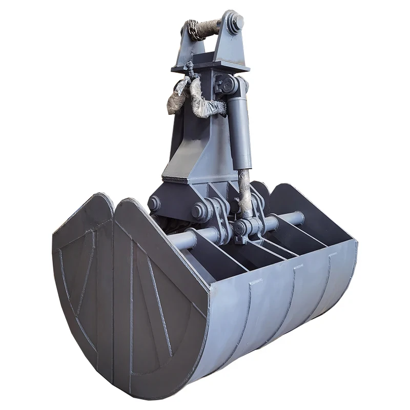Hydraulic Clam Bucket Excavators - Large Grasping Area. Ideal For Loading Construction Waste And Scrap Iron.