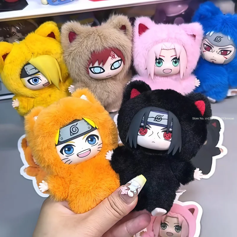 

Eaki Naruto Kitten Land V3 Series Blind Box Anime Vinyl Figure Trendy Soft Doll Cute Bag Accessories Surprise Collectible Gift
