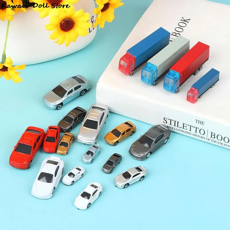 1:100-200 Dollhouse Miniature Car Truck Container Large Vehicle Model Car Toy Kids Bauble Doll