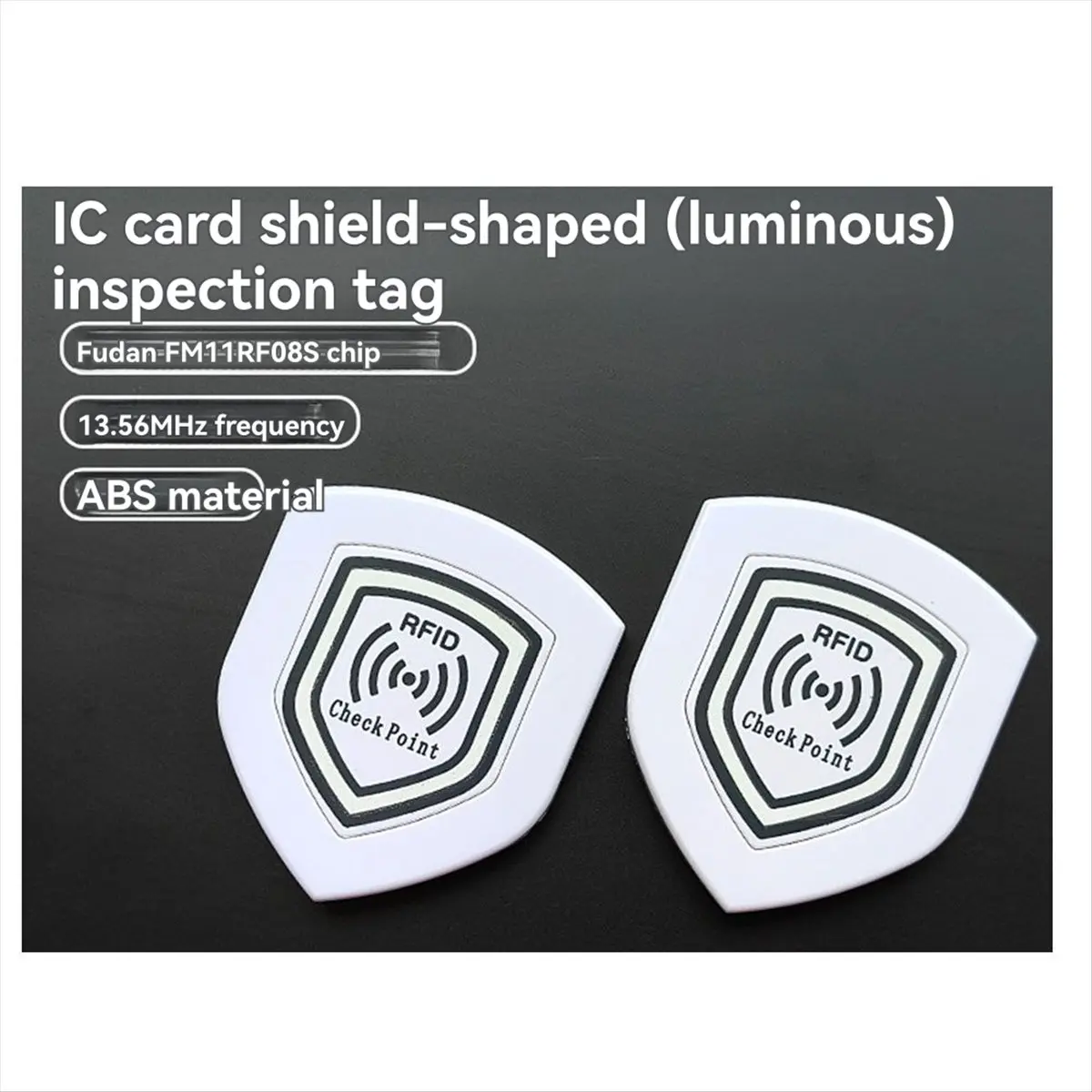 T355C-10Pcs RFID Patrol Point Card 13.56MHz FM11RF08 Anti-Metal 70x60mm HF Shield Inspection Tags for Security HOT