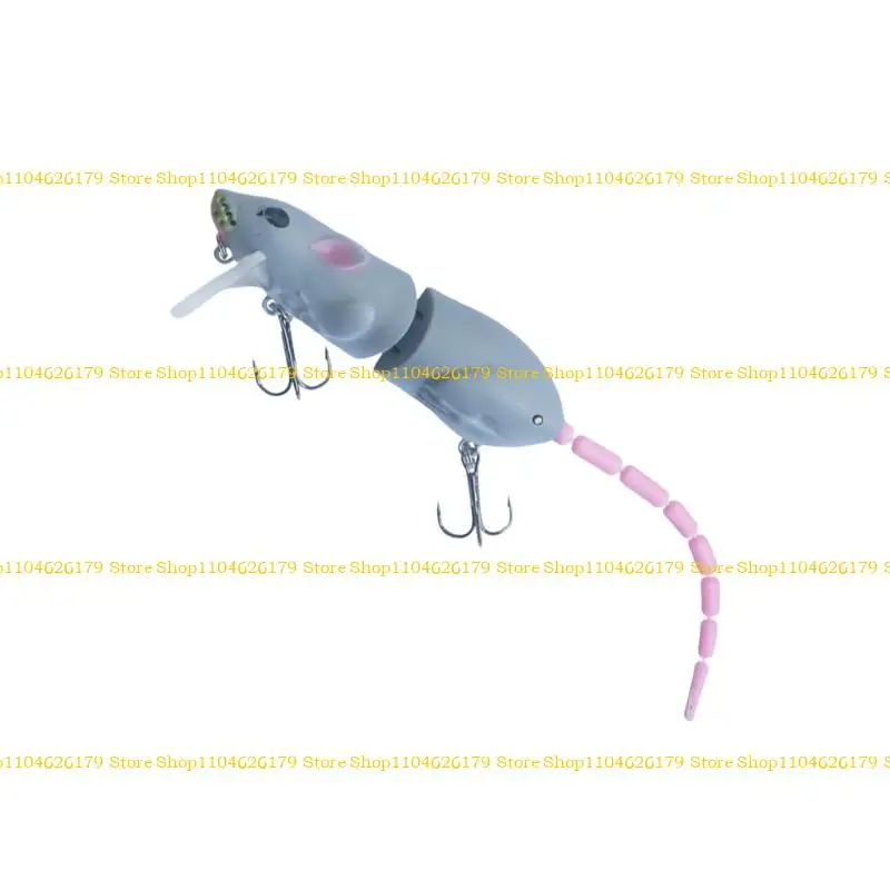 A1A2 1PC فأر الصيد السحب سويبايت Topwater Bionics Mouse Wake Crankbait
