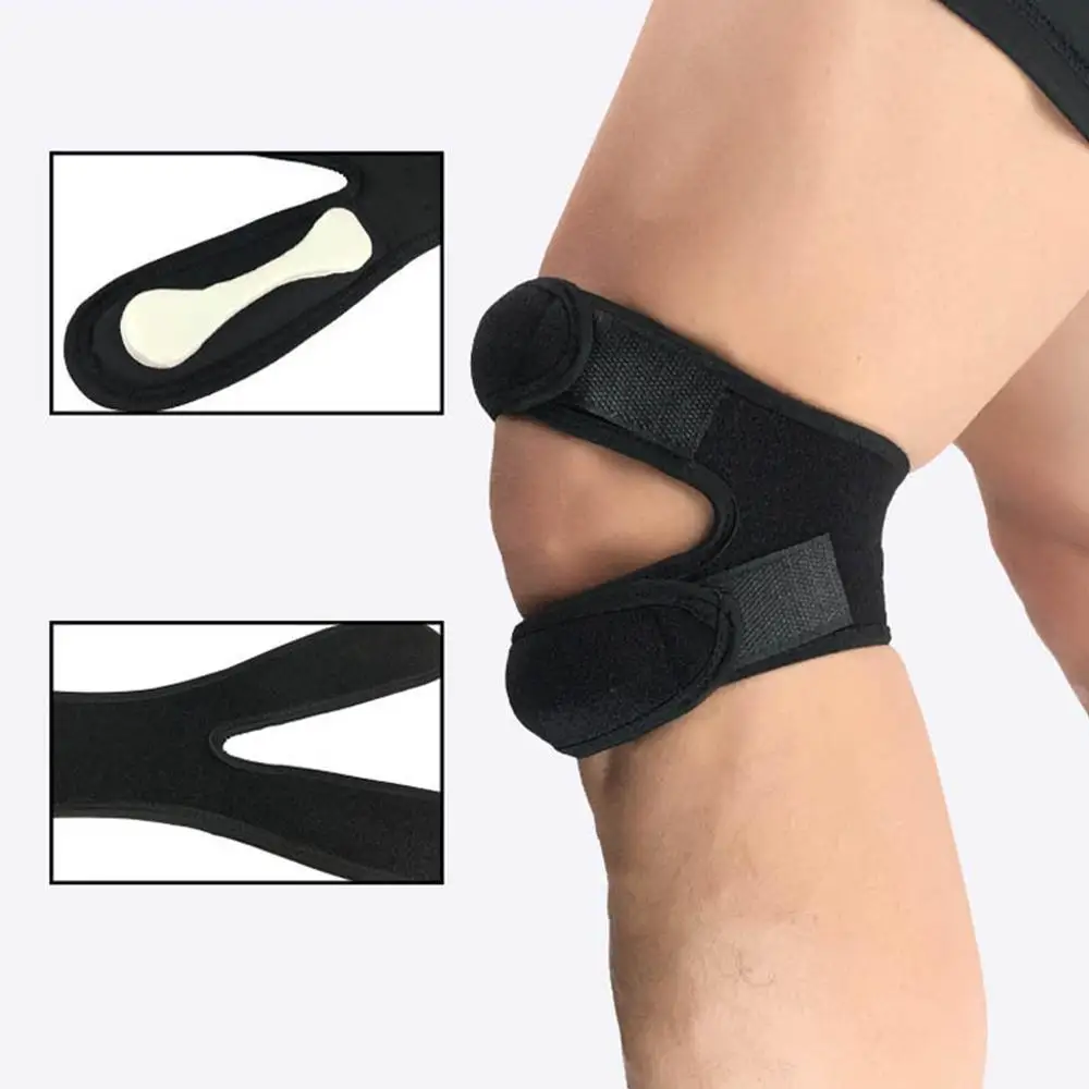 

1PC Pressurized Knee Wrap Sleeve Support Bandage Pad Elastic Braces Knee Hole Kneepad Safety Basketball Tennis Cycling