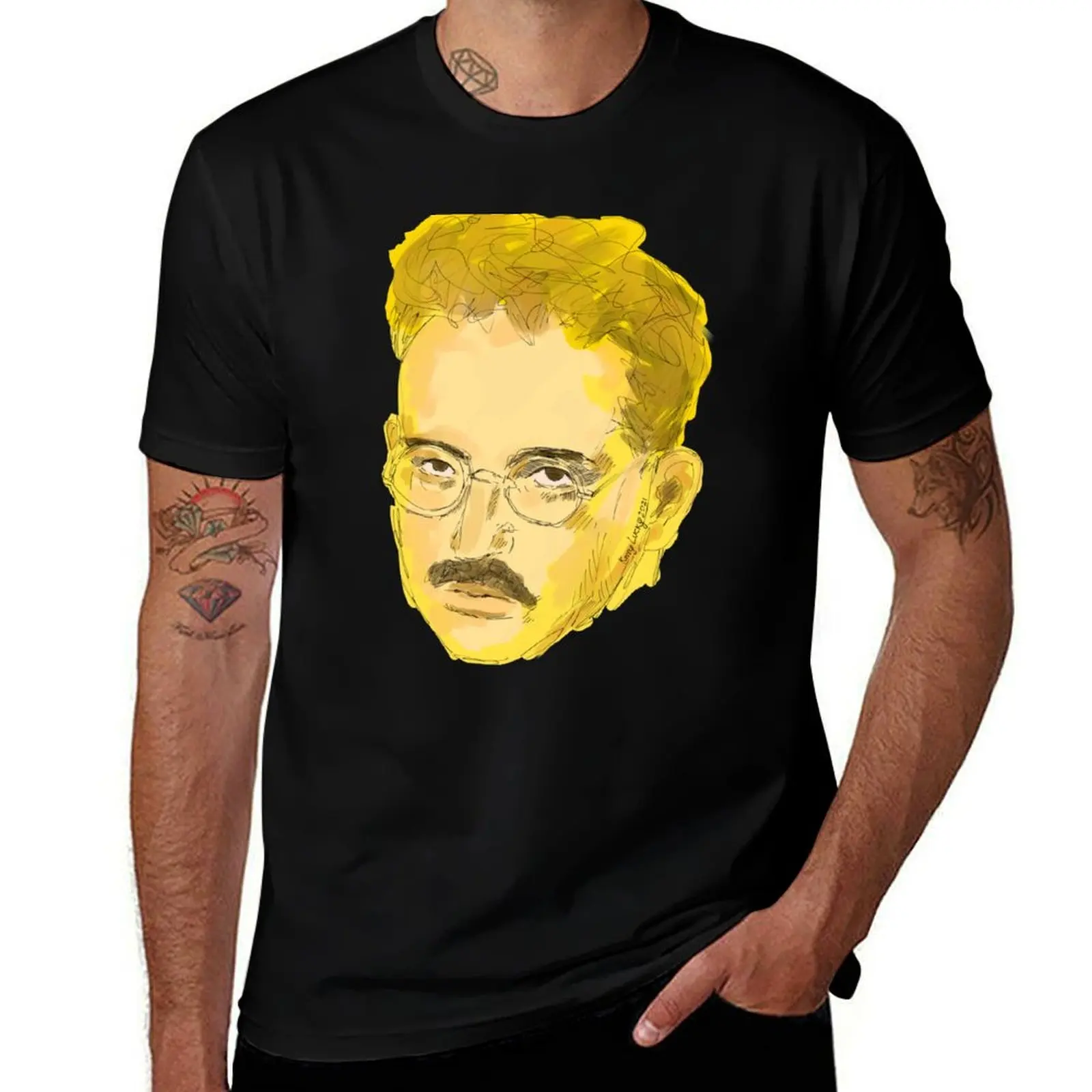 Walter Benjamin painting T-Shirt man t shirts cotton T-Shirt