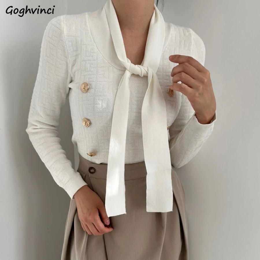 

Pullovers Women V-neck Knitted Trendy Ins Korean Fashion All-match Slim Fit Classic Popular Jacquard Autumn Daily Designed Chic