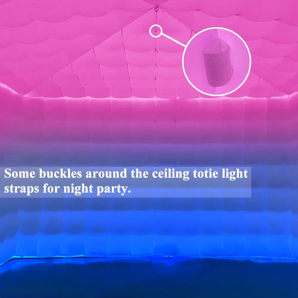 Sayok barraca inflável gigante, cabine de cubo inflável, sala de barraca dobrável, acampamento ao ar livre para decoração de festa de aniversário de casamento