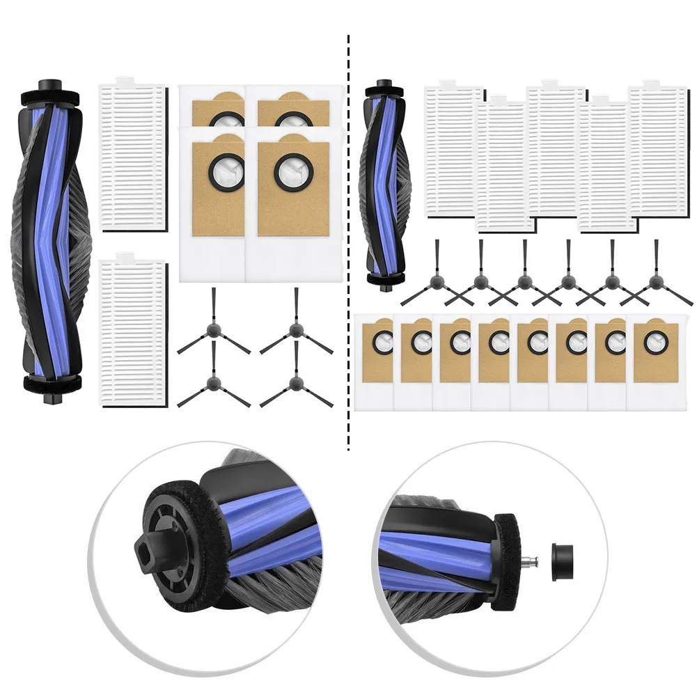 Main Brush Filter Dust Bags Side Brush Replacement For Lefant M5 Pro / M5 Max / M5 Vacuum Cleaner Accessories