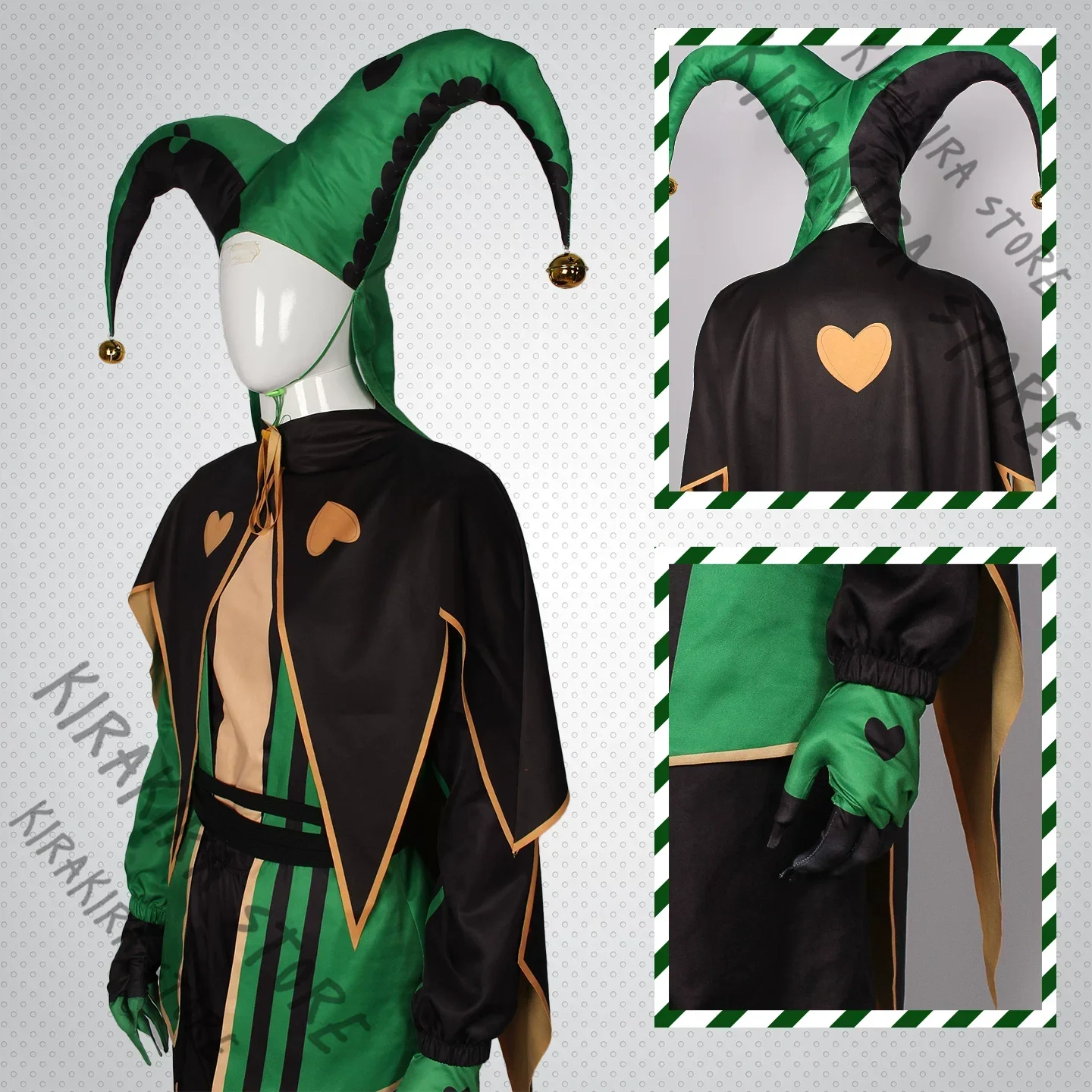 The Freak Circus Harlequin Cosplay Costumes Headdress Apparel Party Dresses Ornaments Stage & Dance Wear Complete Set Hallowmas