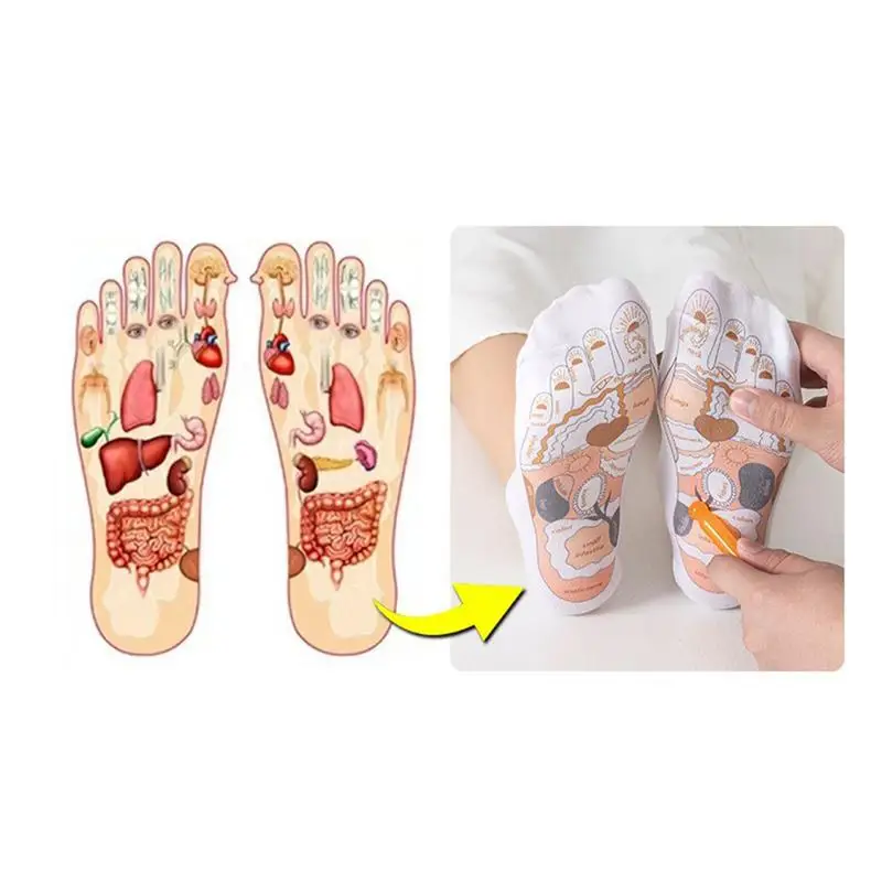 Reflexology Socks Foot Massage Socks 2 Toe Split Acupressure  Physiotherapy Foot Point Tool Socks Health Care Accessories