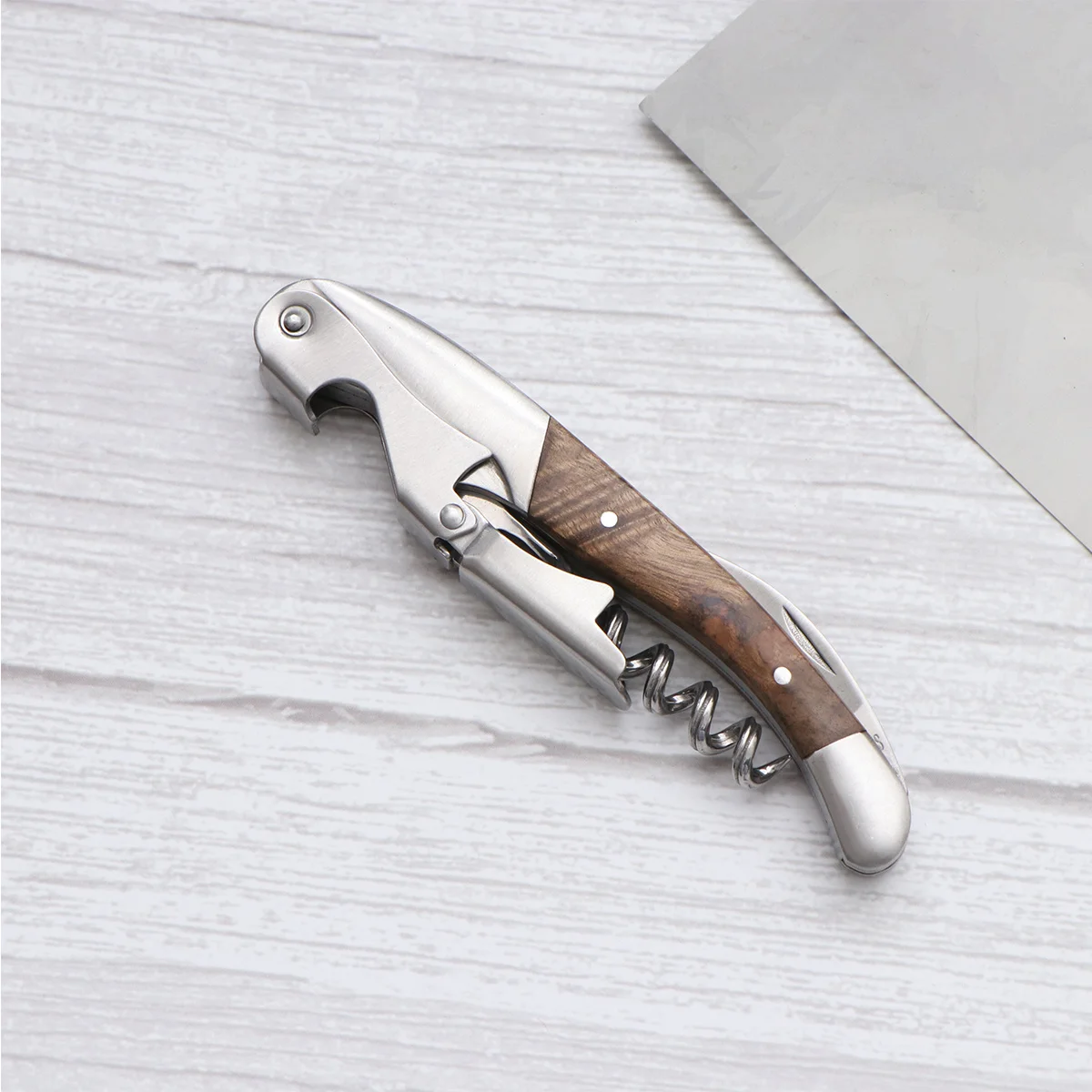 

1Pcs Corkscrew Wine Opener Multi Function Stainless Steel Bottle Opener Foil Cutter for Wine Lovers Housewarming Anniversary