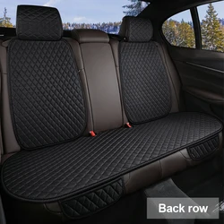 Flax Car Rear Seat Cover Breathable Front Protection Anti-slip Cushion Four Seasons Car Interior Chair Mat Accessories