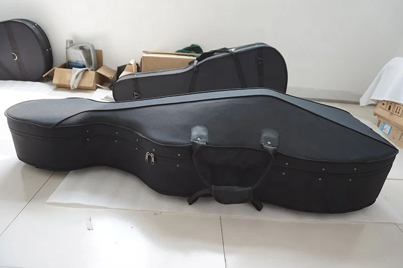 Black Colour Super Light Foam Hard Cello case Triangle Shaped Musical Instrument case for Music Class Daily Transport