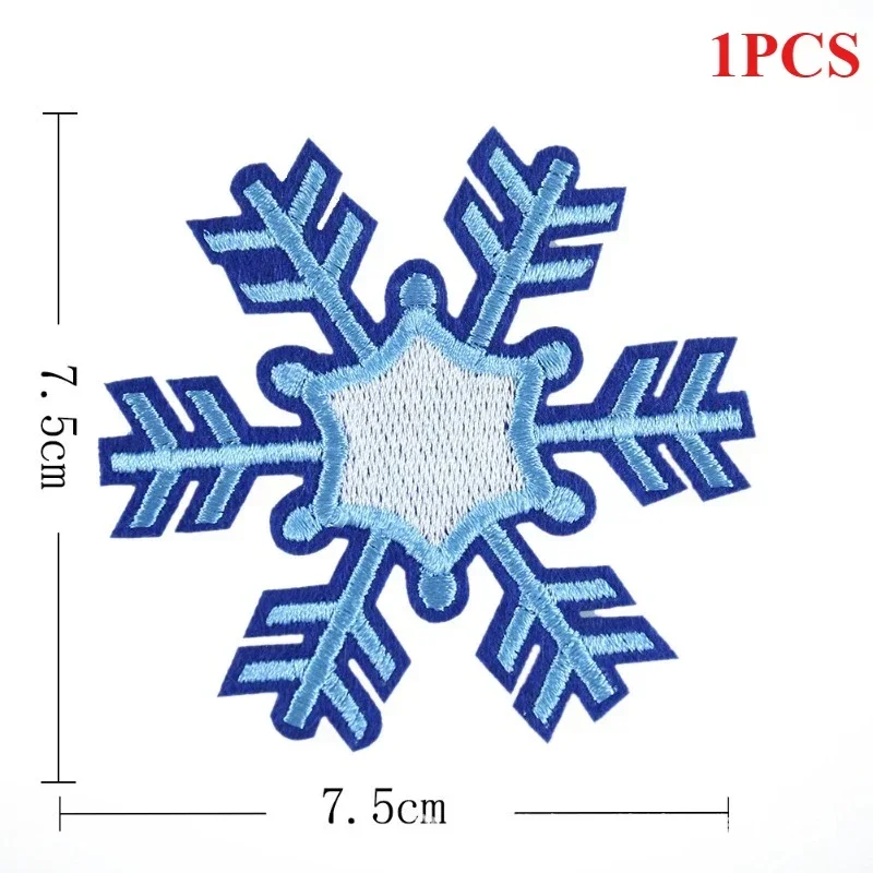 Exquisite Badge Snowflake Maple Leaf Cloth Sticker Shirt Pants Hole Decoration Adhesive Clothing Accessories Embroidery Patch