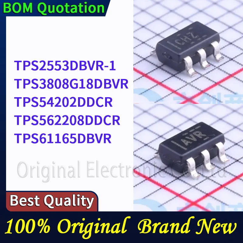 

5pcs/lot TPS2553DBVR-1 TPS3808G18DBVR TPS54202DDCR TPS562208DDCR TPS61165DBVR In stock Original High quality