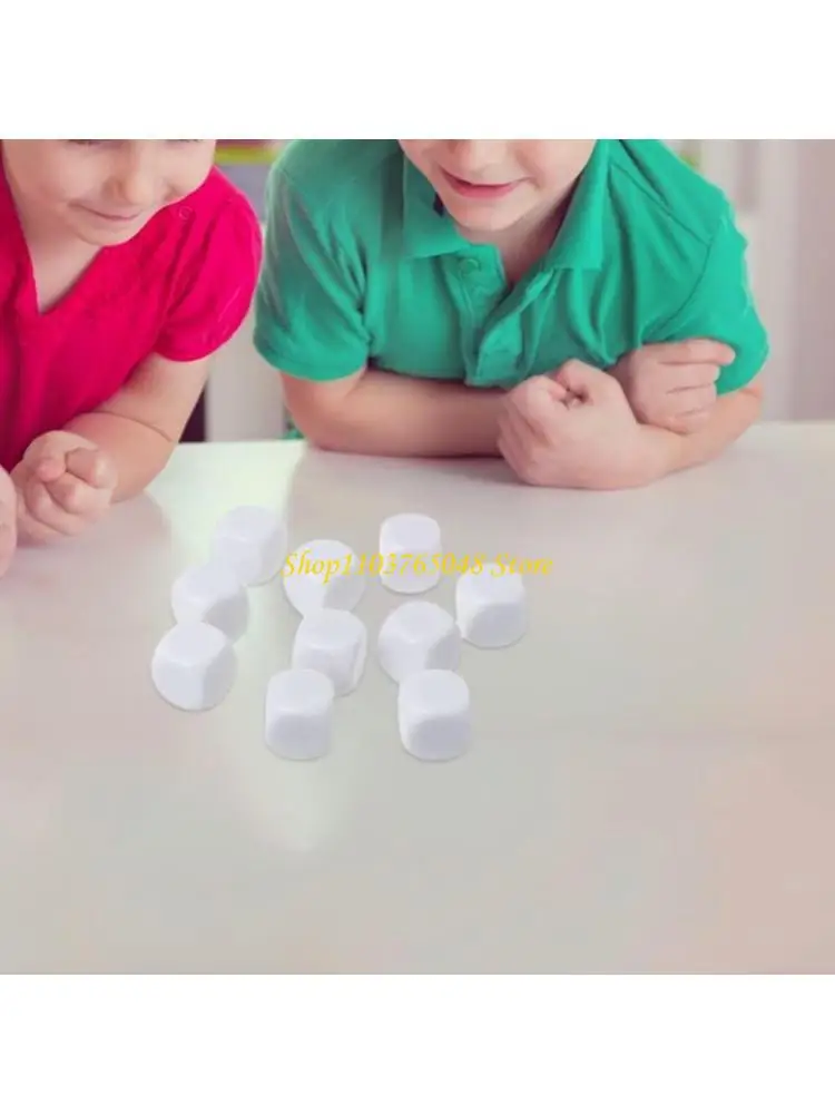 

R53E White Dices Game Props Educational Toy Club/Party/Family Game Accessories