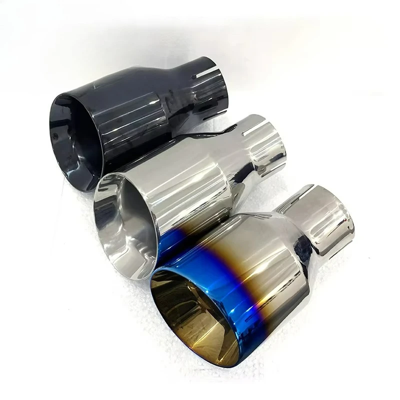 Sport Type Chrome Car Stainless Steel Rear Exhaust Pipe Tail Muffler Tip Round