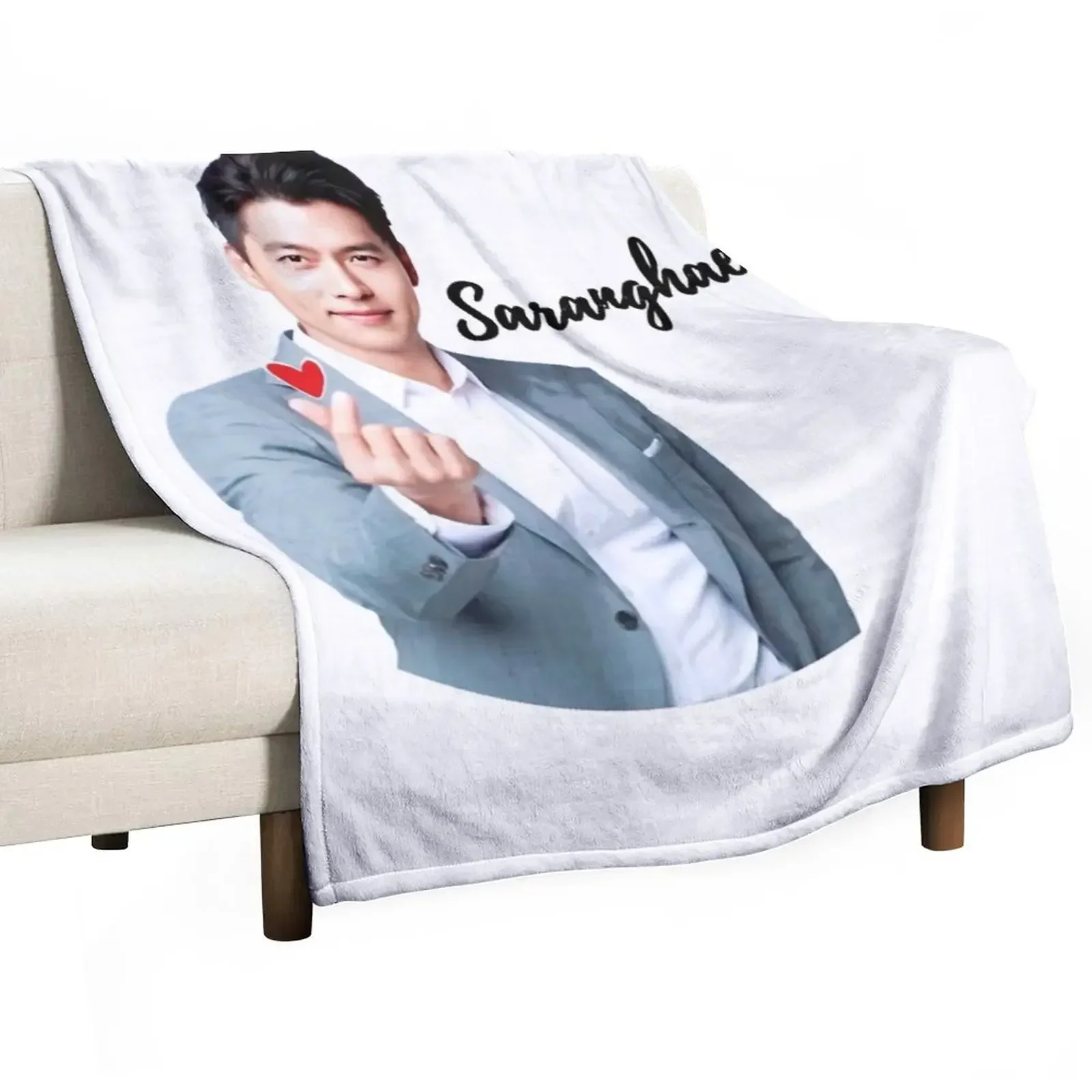 Hyun Bin Saranghae Throw Blanket Bed Luxury Blankets