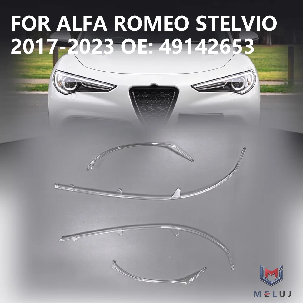 For Alfa Romeo Stelvio 2017-2023 Headlight LED DRL Tube 튜브형 광원 칩 아크릴 도광봉 도광 바 교체용 부품