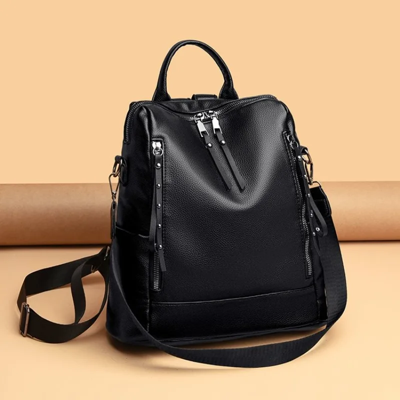 Solid Color Luxury Diaper Bag Large Capacity Tote For Women With Designer Logo And Original Leather Texture
