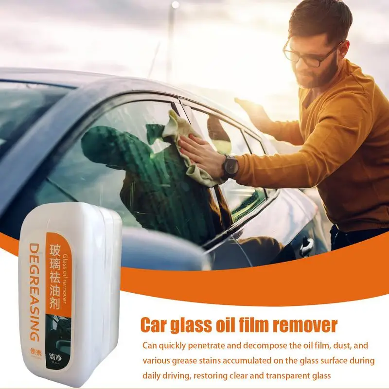 Auto Window Cleaner Windshield Oil Film Removal Wipes 100ml Automotive Windshield Cleaner Labor-Saving Cleaning Brush For