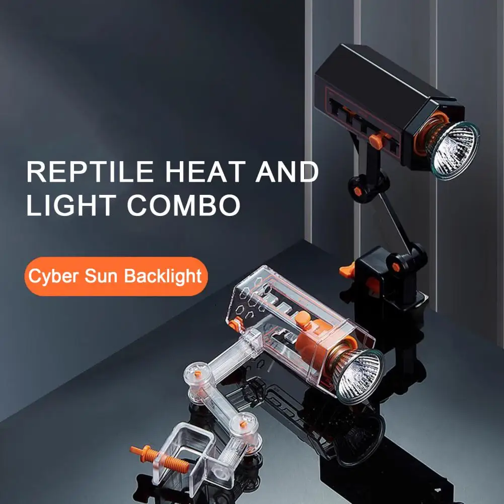 360-degree Rotation Light Heat Lamp with 360° Rotatable Arm Adjustable Brightness Uva Uvb Turtle Basking Spot Light Dimmable